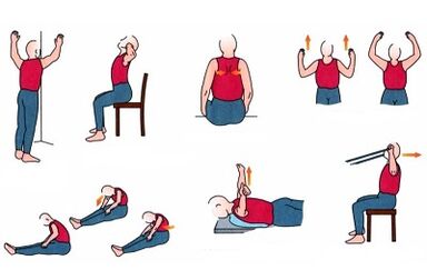 Exercise with thoracic osteochondosis